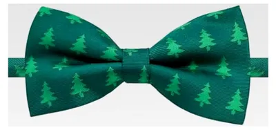 Produktbild von Herren vorgebundene Fliege mit Weihnachtsbaum-Muster 13 cm