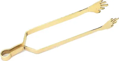 Produktbild von Kohlezange Messing Gold Ca.15cm Räucherzange Shishazange Kamin Zange