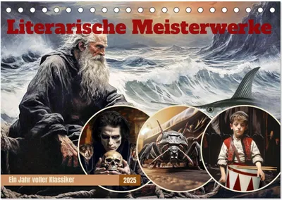 Produktbild von Literarische Meisterwerke (Tischkalender 2025 DIN A5 quer), CALVENDO Monatskalender