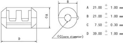 Immagine prodotto di FILTRO PER CAVO DA 7,5 mm