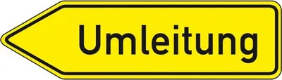 Produktbild von Schild I Verkehrszeichen Umleitungswegweiser linksweisend, Nr.454-10, Alu RA2...