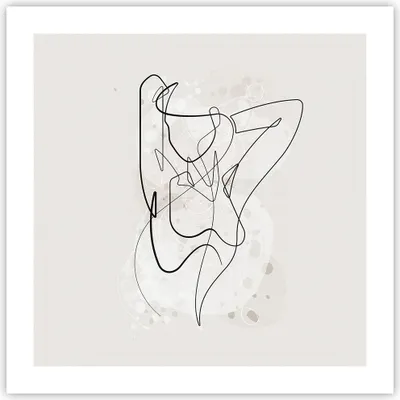 Produktbild von Poster - Poster ohne Rahmen - Linie Frau Linie - 50x50 cm - Wand Bild - Wanddeko - Wandbilder - Kunstposter - Wandposter - Bilder - Kunstdruck - Wanddekoration - Wandbild - P2XAC50x50-5119