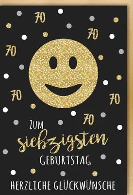 Produktbild von 70. Geburtstag - Glückwunschkarte im Format 11,5 x 17 cm mit