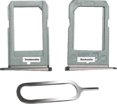Produktbild von Samsung Galaxy S6 Edge G925F Sim Karten Halter Tray Adapter Fach Stecker Slot + Nadel Schwarz