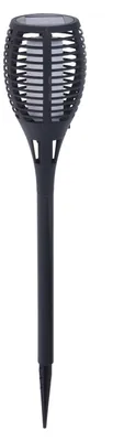 Produktbild von Progarden Solar Gartenpfahl Schwarz Polypropylen Ø 10 x 58 cm Solar Flammeneffekt