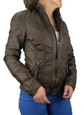 Produktbild von Damen Lederjacke Heike – braun / S