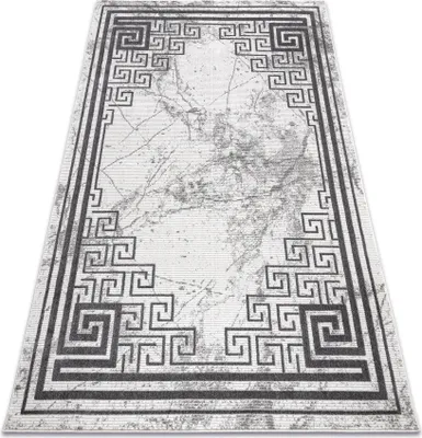 Produktbild von Modern NOBLE Teppich 1517 65 Rahmen, griechisch, Marmor - Strukturell zwei Ebenen aus Vlies creme / grau Grau 200x290 cm