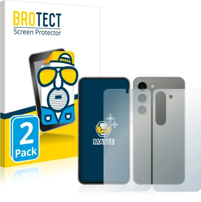 Produktbild von 2x BROTECT Schutzfolie für Samsung Galaxy S23 (Display+Rückseite) Displayschutz Displayschutzfolie Folie Matt Entspiegelungsfolie