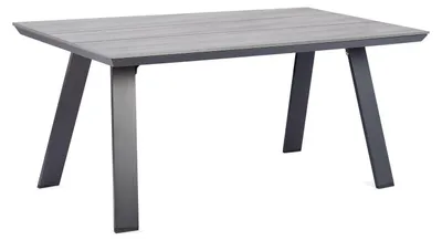 Produktbild von Gartentisch - 170 x 100 cm - Grau - Aluminiumgestell - Polywood