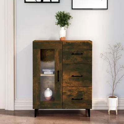 Zdjęcie produktu dla vidaXL Kredens dąb wędzony 69,5x34x90 cm materiał drewnopochodny