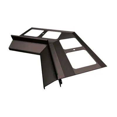 Zdjęcie produktu dla Renoplast Profil okapowy aluminiowy K40, Do posadzki klejonej na tarasy i balkony, Kąt wewnętrzny 135°, Grafit