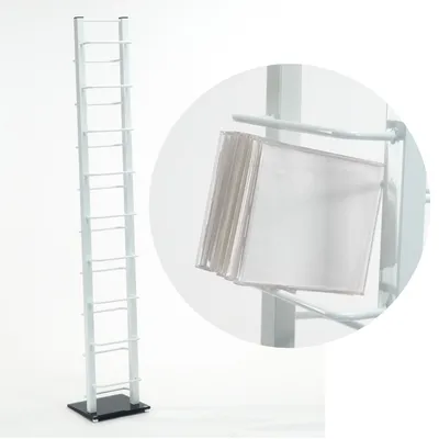 Produktbild von DESIGN CD STÄNDER "TOWER" | 138 cm, Metall | für 126 CDs | Farbe: weiß