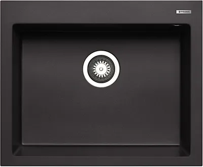 Produktbild von PYRAMIS Spüle ISTROS 61x50 in VOLCANO mit Excenterbedienung / Granitspüle / Steinspüle / Ausschnitt 590 x 480 mm