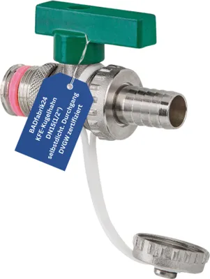 Produktbild von BADfabrik24 KFE-Kugelhahn DN15(1/2") selbstdicht. Durchgang, DVGW