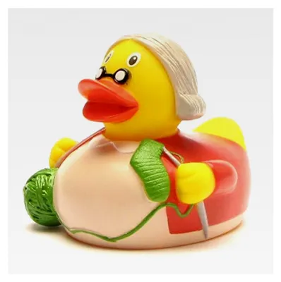 Produktbild von Badeente Oma - Quietscheente - L: 8 cm - Geschenk für Großmutter - Präsent für Großeltern
