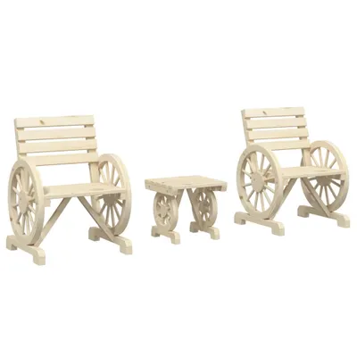 Produktbild von 3-tlg. Garten-Lounge-Set Massivholz Tanne
