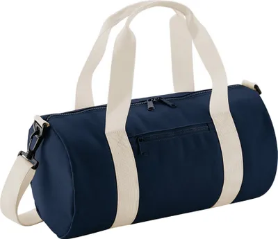 Produktbild von Bagbase Mini Barrel Sporttasche BC3662 (Einheitsgröße) (Marineblau/Off Weiß)