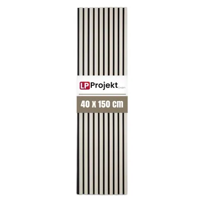 Produktbild von LP Projekt Holzwandpaneel 150x40cm | Modernes 3D Akustikpaneel für Räume und Büros | Dekorativ Pastell grau Wandpaneel geeignet für dekorative Wand