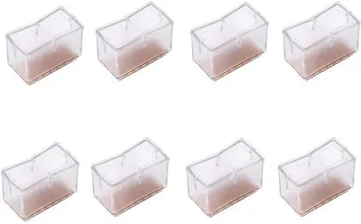Image de Protège-meubles en PVC - 8 pièces - Antidérapants - Feutres - PVC - Pour sols - Dimensions : 2,4 x 4,5 x 3,1 cm