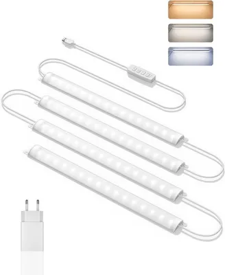 Zdjęcie produktu dla Oświetlenie pod szafki kuchenne - Listwy LED - Oświetlenie szafek - Regulowana barwa - 2 szt. po 30 cm - Białe