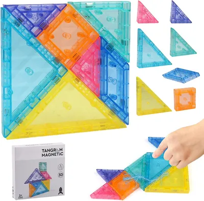 Obrázok produktu pre Tangram puzzle, magnetické, pre deti, Montessori hračka