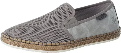 Produktbild von Rieker Herren Slipper Halbschuh Mesh Gummizug B5265, Größe:42 EU, Farbe:Grau