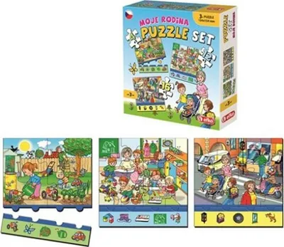 Obrázok produktu pre Moja rodina: sada puzzle 3 v 1