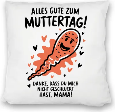 Produktbild von Samenzelle Kissen satiniert - Alles Gute zum Muttertag!