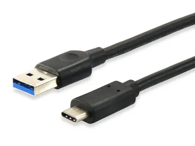 Produktbild von Equip USB 3.2 Gen 1 C auf A Kabel, M/M, 1.0m, 5Gbps, Schwarz