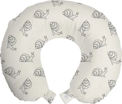 Produktbild von ABAKUHAUS Schnecke Reisekissen Nackenstütze, Wiederholen von Shell Insekten Drucken, Schaumstoff Reiseartikel für Flugzeug und Auto, 30x30 cm, Eischale Koksgraue