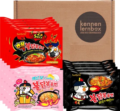 Produktbild von Samyang BULDAK Ramen Combo | Kennenlernbox | 5er Pack Hot Chicken & 5er Pack Carbonara & 5er Pack 2x Spicy