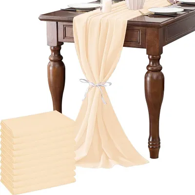 Tüll-Tischläufer 8er-Pack 73x30 cm Orange für Hochzeit