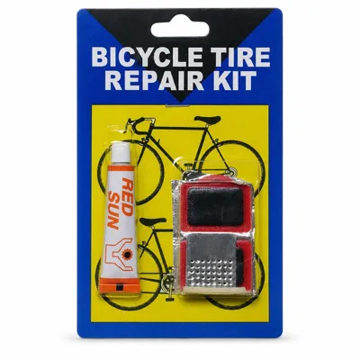 Produktbild von Fahrrad Flickzeug 6-teilig Reifenreparatur Schlauchreparatur Pannenset Flicken Gummilösung Schleifplättchen Fahrradreifen