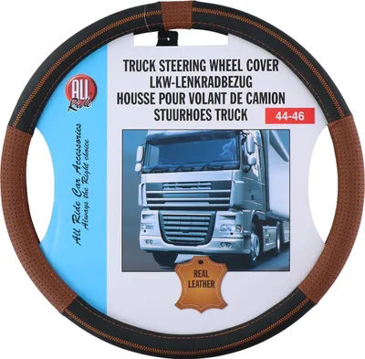 Immagine prodotto di Coprivolante All Ride per camion - vera pelle - 44-46 centimetri - marrone-nero
