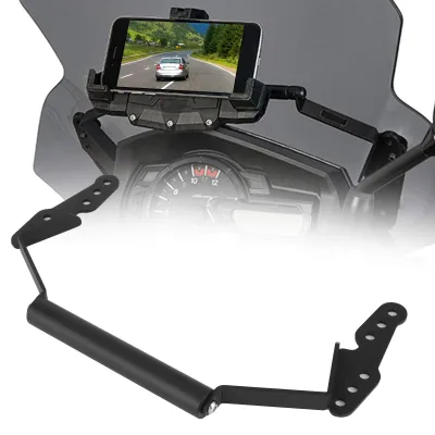 Zdjęcie produktu dla Uchwyt nawigacyjny o wysokiej wytrzymałości - uchwyt na telefon do motocykla - kompatybilny z Suzuki V-Strom DL1000 (2014-2019) - wykonany z aluminium - trwały - zapewnia stabilność i dobrą widoczność - uchwyt na telefon do motocykla