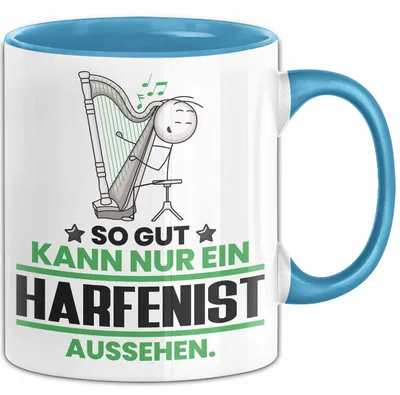 Produktbild von Harfenist Geschenk Tasse So Gut Kann Nur Ein Harfenist Aussehen Geschenkidee Kaffee-Becher (Blau)