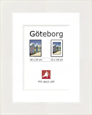 Produktbild von Holz Bilderrahmen Göteborg weiß, 18 x 24 cm