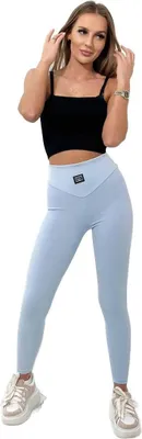 Produktbild von Blaue gerippte Leggings
