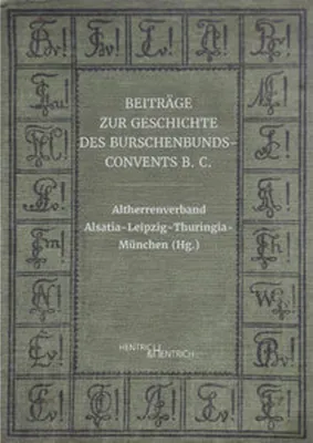 Obrázek produktu pro Beiträge zur Geschichte des Burschenbunds-Convents B. C.