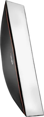 Produktbild von Walimex pro Softbox Orange Line 40x180, um 360° drehbar, einfacher Aufbau, inkl. Diffusoren und Transporttasche, ideal für Produkt- und Peoplefotografie - inkl. Adapters für Elinchrom
