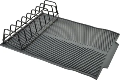 Image de Bac d'égouttage en silicone MODERN KITCHEN Modern 43 x 33 x H 8 cm Noir 1 pièce