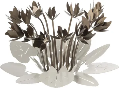 Productafbeelding van Ciclamino - Decoratief element, diameter 38 cm, ijzer, ivoor/brons - Gemaakt in Italië