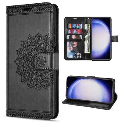 Produktbild von Hülle für Samsung Galaxy S23 FE Handy Tasche Case Schale Flip Cover Handyhülle Mandala Schwarz