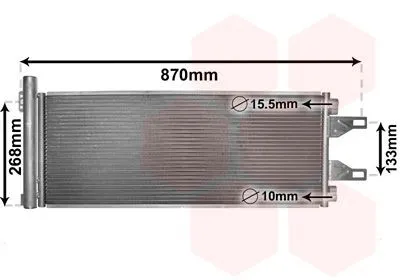 Image de VAN WEZEL Condensateur, climatisation Article : 09005248