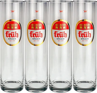 Produktbild von Früh Kölsch Biergläser / Gläser / Stangen Set - 4x 0,2l