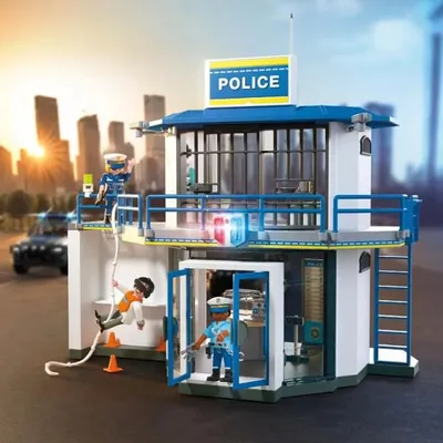 Image de PLAYMOBIL city action 71874 poste de police avec salle de recherche