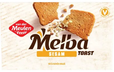 Produktbild von Van der Meulen Bakkerijproducten 8710649121005, Knäckebrot, Sesam, 120 g, 20 g, Rechteck, 405 kcal