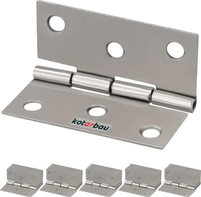 Obrázok produktu pre KOTARBAU® Sada 25 nábytkových závesov 45 mm nábytkové závesy skrine niklové valcované závesy klavírne závesy konektor debny závesy skrinky na náradie