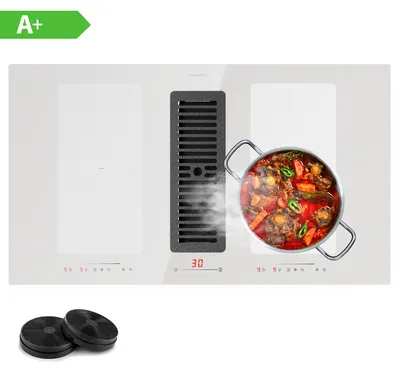 Obrázek produktu pro KlarsteinFull House 90 Down Air System, indukční sporák + digestoř, 477 m³/h, třída energetické účinnosti A