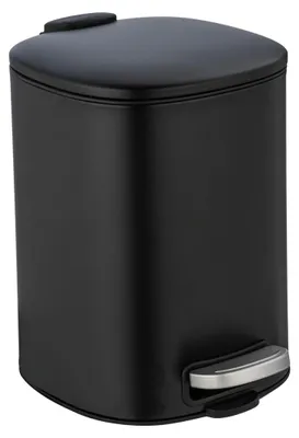 Obrázek produktu pro Odpadkový koš WENKO 5 l Pedálový odpadkový koš na kosmetiku Soft Close Alassio Black